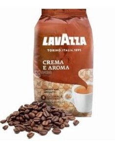 Lavazza, Crema e Aroma, 1 кг, Кава Лавацца, Крему е Арома, середньої обжарювання, в зернах