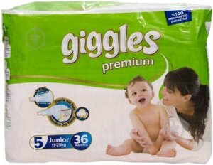 Підгузки дитячі Giggles Premium 5 Junior 11-25 кг 36 шт