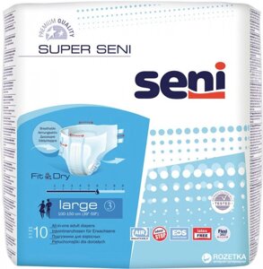 Підгузки для дорослих Super Seni Large 100-150 см 10 шт