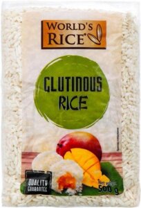 Рис World's Rice, Glutinous, 500 г