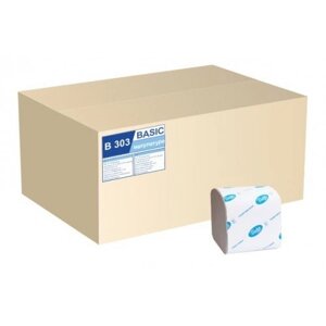 Туалетний папір в пачці BASIC ( ящик / 40 пачок по 200 аркушів )