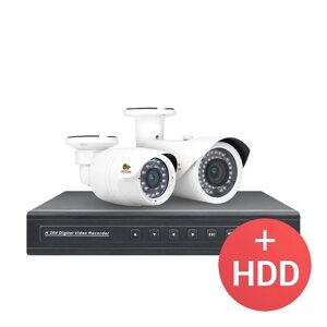 2.0MP набір для вулиці partizan PRO AHD-36 2xcam + 1xdvr + HDD