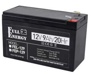 Full Energy FEP-129 Акумулятор 12 В 9 А·год для ДБЖ