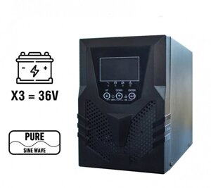 Джерело Безперебійного живлення U-tex UPS-UT1000VA/1000W Online UPS (1000Вт, під зовнішній акумулятор 36В з пр