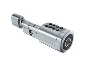 Розумний дверний біометричний замок (циліндр) SEVEN LOCK SL-7774BF silver (35-90мм)