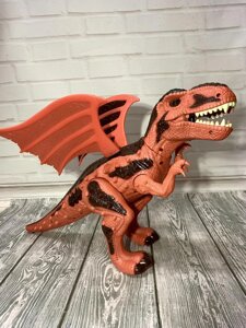 Інтерактивна тварина Динозавр Дракон з крилами 60178A світло звук пар з пащі