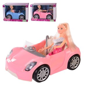 Машина з лялькою в комплекті 2 кольори блакитна рожева 8833-1/2