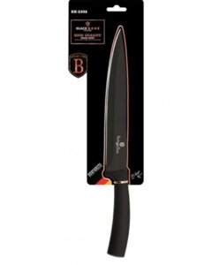 Ніж якісний для нарізки 20 см ВН 2332 Berlinger Haus Black Rose Collection чорного кольору