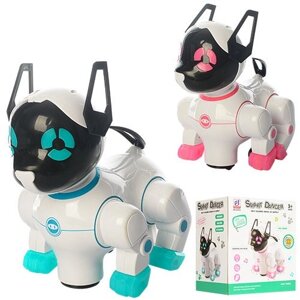Робот-собака дитяча іграшка 8201A на батарейках 2 кольори світло звук