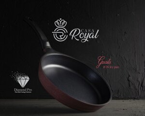 Сковорода 26 cm Gusto від CASA ROYAL з антипригарним покриттям "Greblon Diamond Pro"Колір-фіолетовий