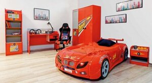 Дитяча кімната Форсаж меблі червона (Україна) ліжко машина АБС-пластик (Туреччина)