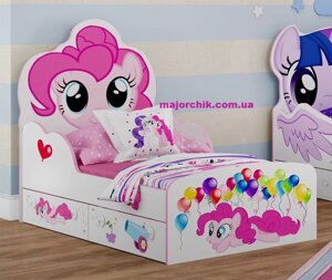 Дитяче ліжко для дівчинки Little Pony Пінкі Пай біла рожева