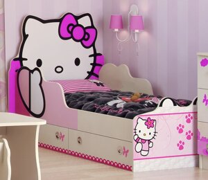 Дитяче ліжко Hello Kitty ліжечко Хеллоу Кітті + матрац 160х80х7см