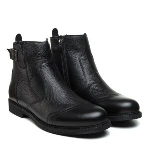 Ботинки мужские черные классические высокие кожаные 43 41 40