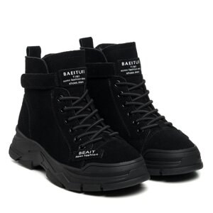 Ботинки жіночі замкові чорні з шнурівками Lifexpert 40 39 36 39