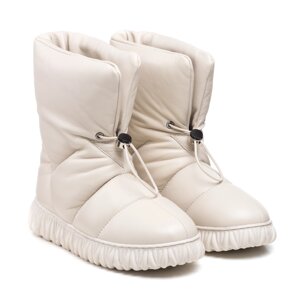 Ботинки зимние стильные зимние молочные кожаные Evromoda 40 36