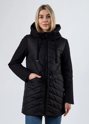 Куртка жіноча чорна демісезонна Towmy L XL