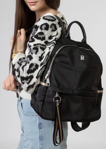 Рюкзак жіночий чорний текстильний Farfalla сумка
