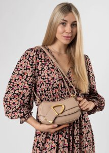 Сумка-клатч жіноча маленька бежевая Polina сумка