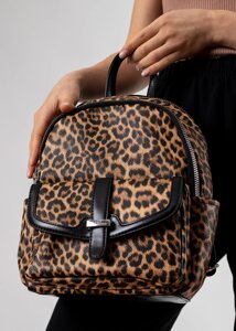 Сумка-рюкзак із леопардовим принтом Polina сумка