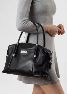 Сумка жіноча чорна шкіряна велика Polina сумка