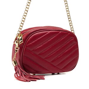 Сумка жіноча маленька, червона, стьобана, стильна сумка Polina