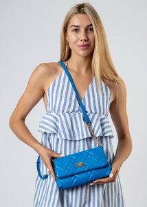 Сумка жіноча синя маленька стьобана Masst сумка