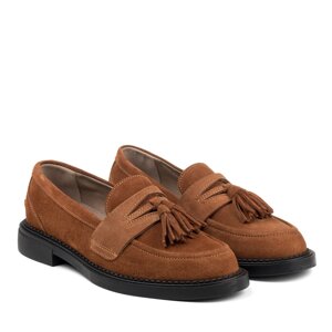 Туфлі-лофери жіночі замшеві коричневі Corsovito 36 40 37