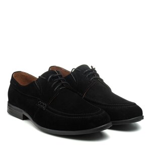 Туфли мужские черные замшевые на шнурках Zlett 44