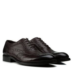 Туфлі чоловічі Cosottinni коричневі на шнурівках класичні оксфорди 45