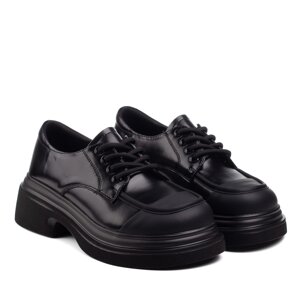 Туфлі жіночі чорні на шнурках Lifexpert 39 36