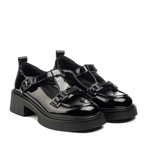 Туфлі жіночі чорні з пряжкою Renzoni 39