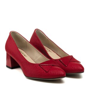 Туфлі жіночі червоні на каблуці Karolina 37