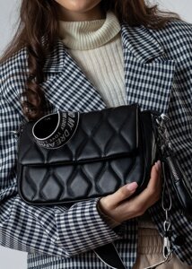 Жіноча сумка чорна з маленьким гаманцем Polina-сумка