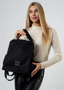 Жіночий рюкзак текстильний чорний Oliaver сумка