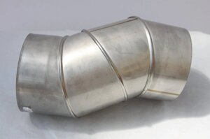 Коліно для димоходу універсальне 0,8 мм ф130 0-90гр з нержавіючої сталі AISI 304