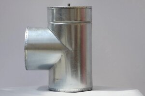 Трійник для димоходу утеплений діаметр 300/360мм нерж/оцинк 87гр 0,8мм (сендвіч) AISI 304