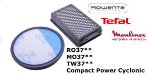 Комплект набір фільтрів HEPA для пилососа Rowenta Compact Power Cyclonic ZR005901
