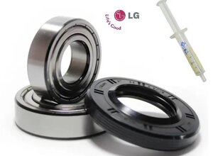 Комплект підшипники та сальник для пральної машини LG SKF 6206 + 6205 + сальник 37*66*9,5/12 + мастило