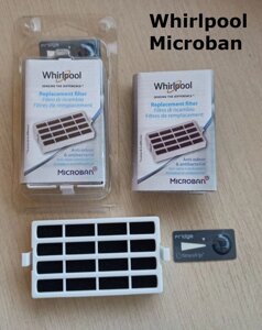 Фільтр повітряний антибактеріальний для холодильника Whirlpool Microban 481248048172 оригінал з індикатором