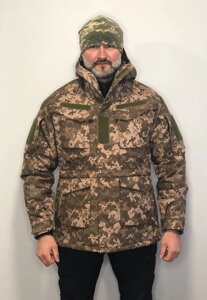 Куртка, парка тактична зимова UKR-TEC slimtex \ omni-heat, піксель