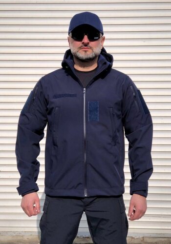 Куртка тактична Soft Shell UKR-TEC Синя (ДСНС)