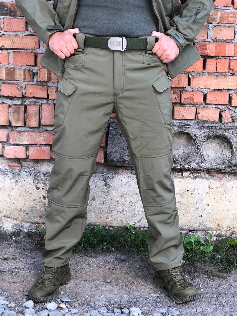 Тактичні штани Soft Shell Olive Pro 2 від компанії "UKR-TEC" Взуття гуртом від українського виробника - фото 1