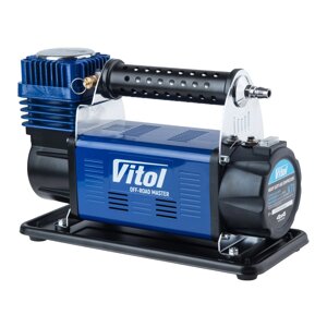 Компресор "vitol" к-71 "OFF ROAD master" 150psi/50amp /160л/шланг 7,0м/клеми