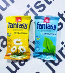 Вологі серветки Fantasy Premium антисептичні 15 шт. уп. в асортиметні