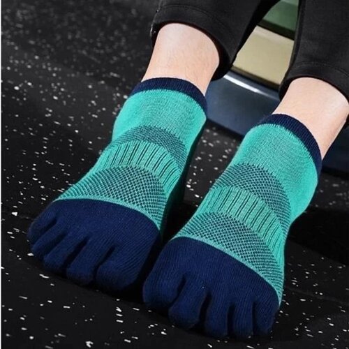 Шкарпетки Meikan з роздільними пальцями для спорту, бігу, трекінгу низькі — Зелений, Розмір 41-43
