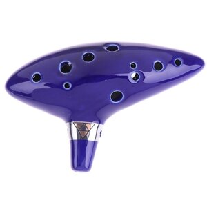 Окарина духовий музичний інструмент з підставкою - Синій