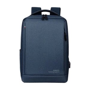Рюкзак Oumantu 9003, міський портфель для ноутбука 15.6", розмір 42х30х12 см, оригінал — Синій