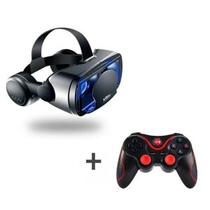 VRG Pro Plus окуляри віртуальної реальності з навушниками + джойстик T3