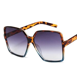 Жіночі сонцезахисні окуляри 2020 великі — Синій леопард